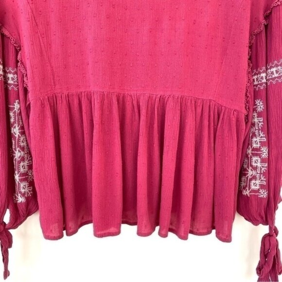 American Eagle v-neck  top with dropped sleeves, empire waisted, loose & flowy - Picture 10 of 12